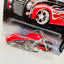 2004 Hot Wheels Mothers Wax Promotional Lil' Bit Foosed Scorchin' Scooter rojo MC3 base ZAMAC