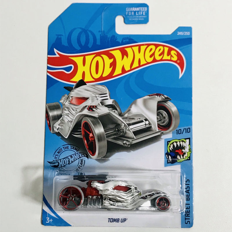 2019 Hot Wheels Street Beasts Tomb Up cromado OH5 base ZAMAC