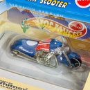 1999 Hot Wheels Special Edition JC Whitney Scorchin' Scooter azul MC3 base ZAMAC