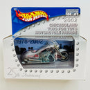 2002 Hot Wheels Limited Edition 25th Anniversary Chicagoland Toys For Tots Motorcycle Parade Scorchin' Scooter plata MC3 base ZAMAC