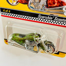 2006 Hot Wheels RLC Rewards Series Scorchin' Scooter Exclusivo Red Line Club verde spectraflame Llantas de Goma RR base ZAMAC