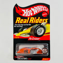 2006 Hot Wheels RLC Real Riders Pit Cruiser Exclusivo Red Line Club naranja spectraflame Llantas de Goma RR base ZAMAC