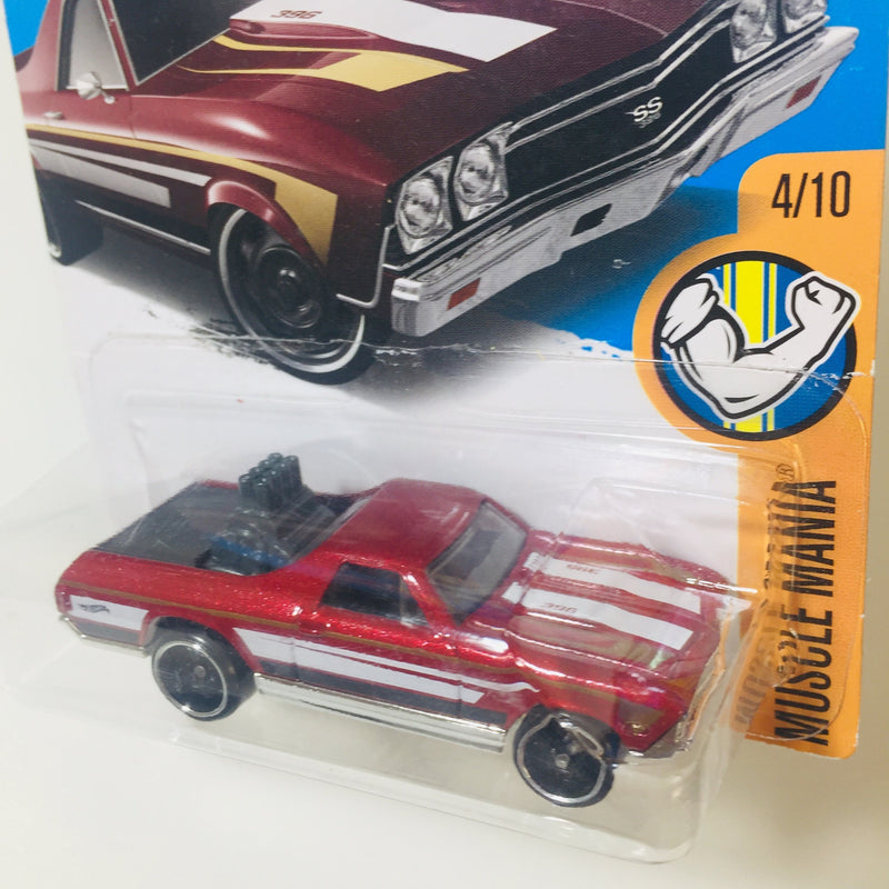 2017 Hot Wheels Muscle Mania 68 El Camino Chevrolet rojo DD8