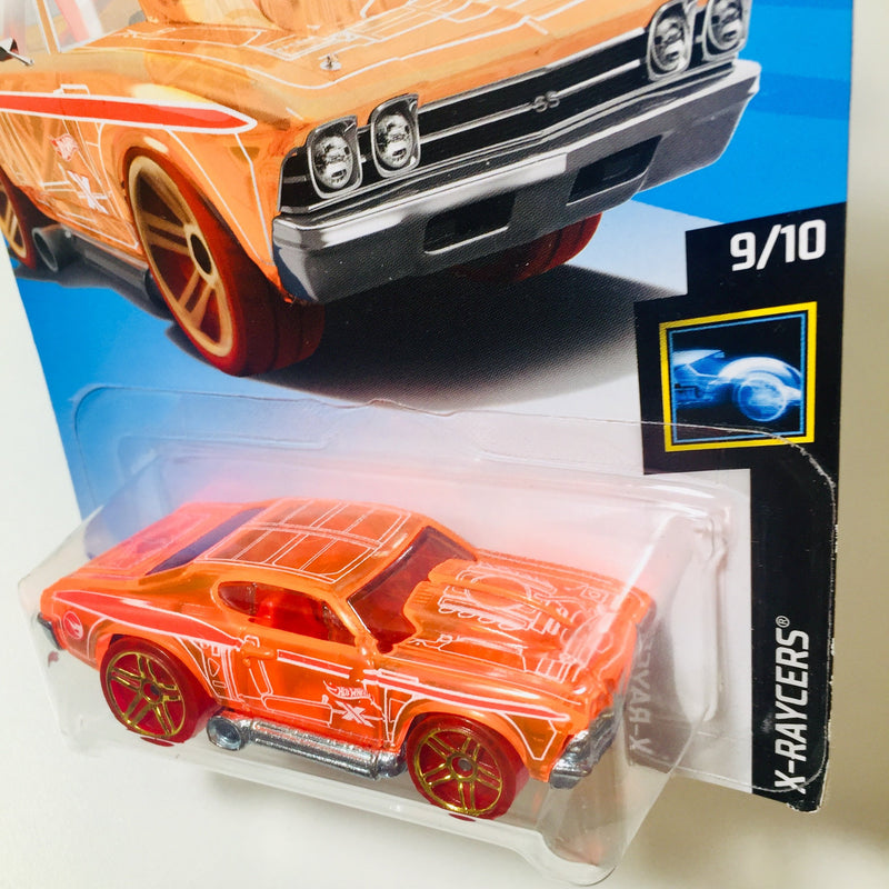 2019 Hot Wheels Treasure Hunt X-Raycers 69 Chevelle naranja PR5