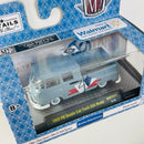 2018 M2 Machines Auto-Thentics Limited Edition 1/7,800 Walmart Exclusive 1959 VW Volkswagen Double Cab Truck USA Model WMTS11 celeste Llantas de Goma