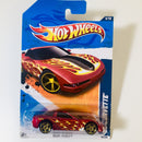 2011 Hot Wheels Heat Fleet 97 Corvette rojo PR5