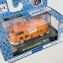 2018 M2 Machines Auto-Thentics Limited Edition 1/7,800 Walmart Exclusive 1960 VW Volkswagen Delivery Van USA Model WMTS11 naranja Llantas de Goma