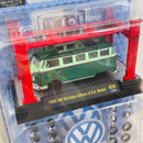 2019 M2 Machines Model Kit Limited Edition 1/6,880 1959 VW Volkswagen Microbus Deluxe USA Model R26 verde Llantas de Goma