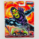 2021 Hot Wheels Pop Culture Masters of the Universe He-Man Skeletor 70s Van verde Llantas de Goma RR base ZAMAC