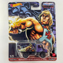 2021 Hot Wheels Pop Culture Masters of the Universe He-Man Mercedes Benz Unimog U 1300L morado Llantas de Goma RR base ZAMAC