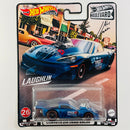 2021 Hot Wheels Premium Boulevard Corvette Z06 Drag Racer azul Llantas de Goma RR