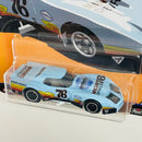2019 Hot Wheels Premium Car Culture Silhouettes 76 Greenwood Corvette celeste Llantas de Goma RR