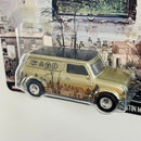 2020 Hot Wheels Premium Pop Culture Led Zeppelin 67 Austin Mini Van dorado Llantas de Goma RR base ZAMAC