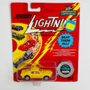 1995 Johnny Lightning The Challengers Commemorative Limited Edition Custom Ford Mustang amarillo con Moneda Coleccionista