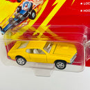 1995 Johnny Lightning The Challengers Commemorative Limited Edition Custom Ford Mustang amarillo con Moneda Coleccionista