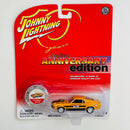 2004 Johnny Lightning Limited Anniversary Edition 70 Ford Mustang naranja Llantas de Goma con Moneda Coleccionista