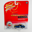 2004 Johnny Lightning Limited Anniversary Edition Corvette Grand Sport azul Llantas de Goma con Moneda Coleccionista