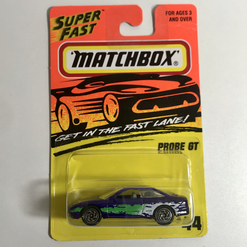 1996 Matchbox Super Fast Ford Probe GT 44 morado oscuro