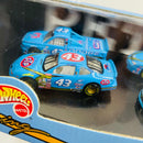 1999 Hot Wheels Pro Racing 50th Anniversary of Petty Racing 4 Pack Set de 4 con Llantas de Goma RR - Pontiac Grand Prix #43 y #44, Dodge Racing Truck, Chevrolet Monte Carlo