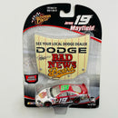 2006 Hasbro Winners Circle NASCAR Jeremy Mayfield 19 Bad News Bears Dodge blanco Llantas Goodyear con Capó Imán Magnético