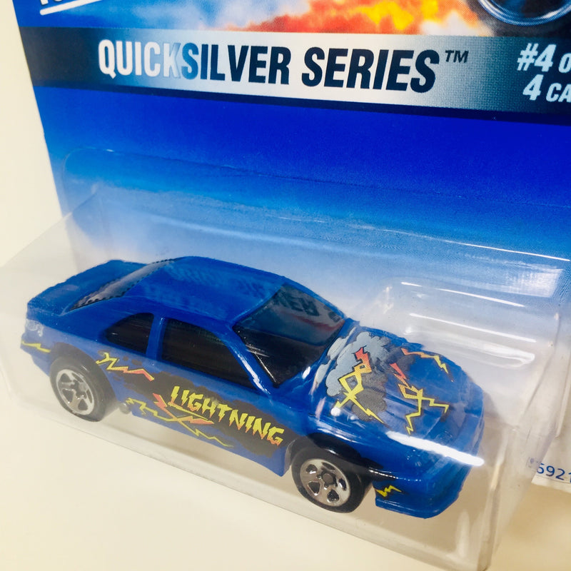 1997 Hot Wheels Quicksilver Series Ford T-Bird Stock Car azul 5SP