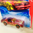 2010 Hot Wheels Race World Volcano Hot Bird rojo 5SP