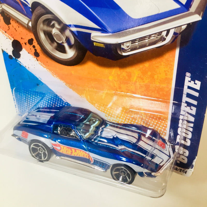 2011 Hot Wheels HW Racing 69 Corvette azul MC5