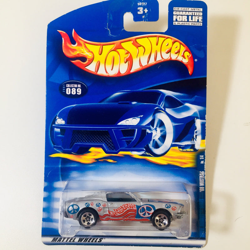 2001 Hot Wheels Hippie Mobiles 68 Mustang 089 plata 5SP