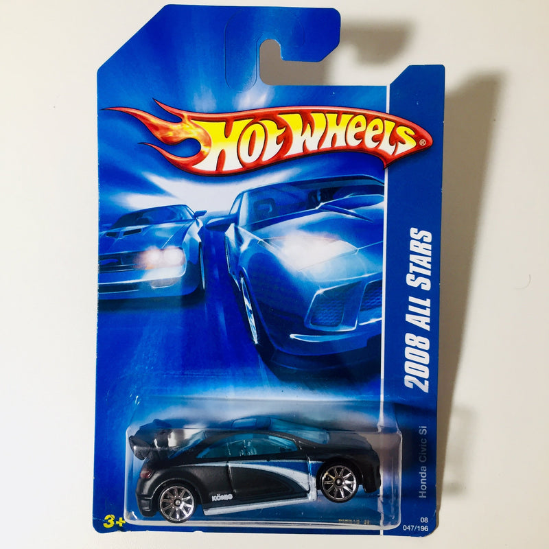 2008 Hot Wheels All Stars Honda Civic Si negro 10SP