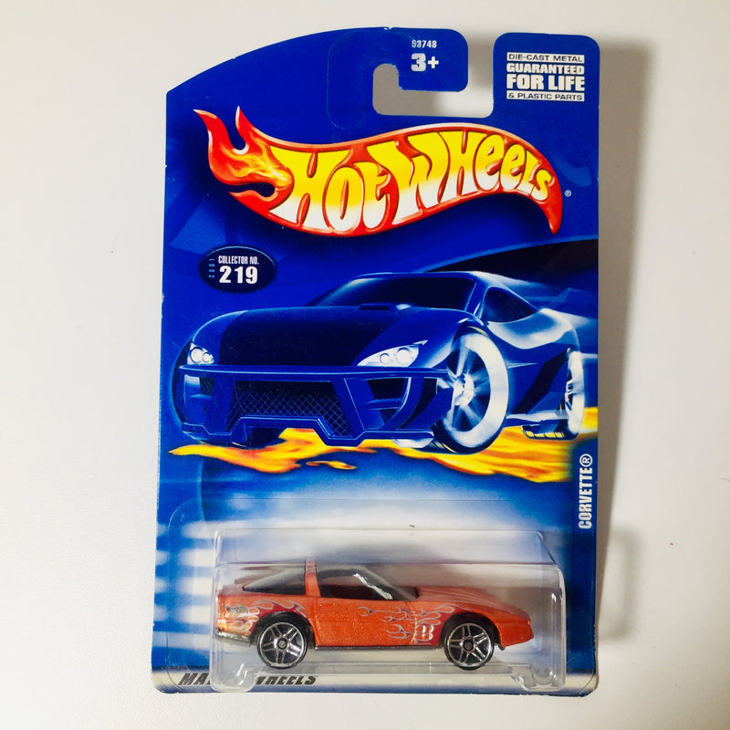 2001 Hot Wheels Corvette 219 naranja PR5