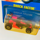 1992 Hot Wheels Speed Points Shock Factor 141 rosado brillante CT base ZAMAC Primera Edición