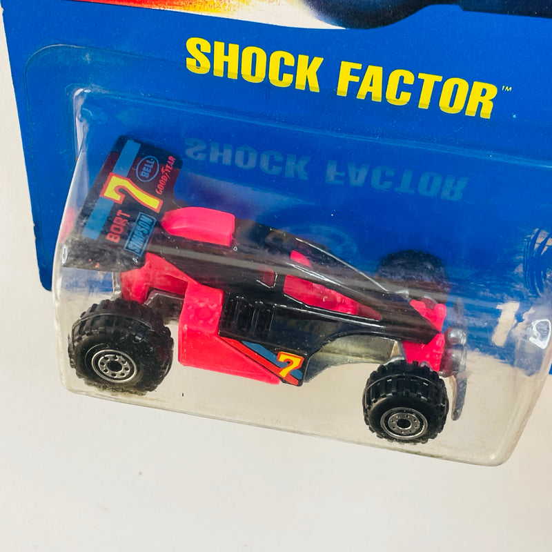 1992 Hot Wheels Shock Factor 141 rosado pastel CT base ZAMAC Primera Edición