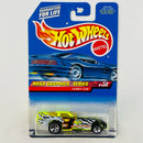 1999 Hot Wheels Mega Graphics Series Ford Funny Car verde fluorescente 5SP base ZAMAC
