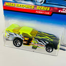 1999 Hot Wheels Mega Graphics Series Ford Funny Car verde fluorescente 5SP base ZAMAC