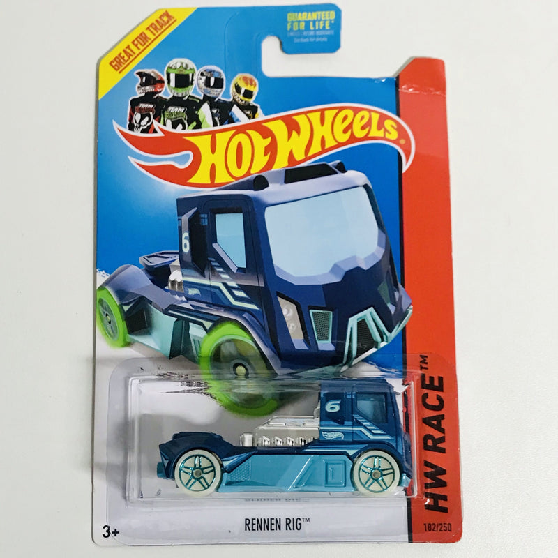 2014 Hot Wheels HW Race Rennen Rig azul GitD PR5