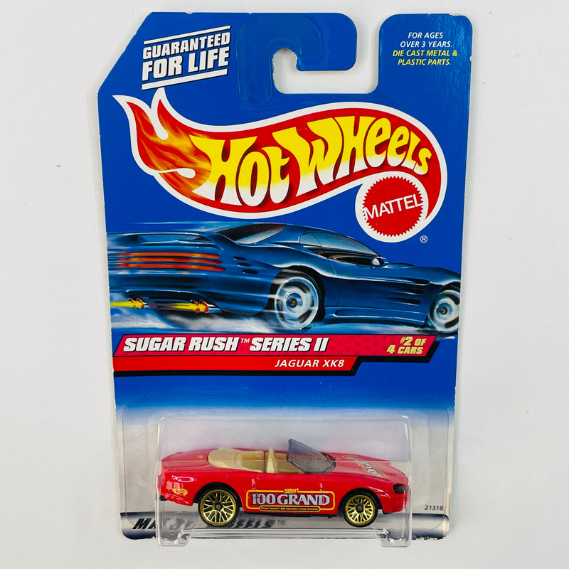 1999 Hot Wheels Sugar Rush Series II Jaguar XK8 rojo LW