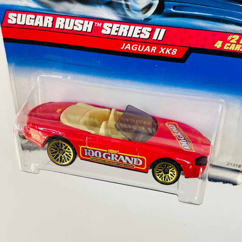 1999 Hot Wheels Sugar Rush Series II Jaguar XK8 rojo LW