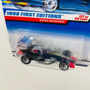 1998 Hot Wheels First Editions Super Modified negro LW base ZAMAC Primera Edición