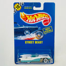 1991 Hot Wheels Speed Points Street Beast 111 blanco con turquesa WW base ZAMAC Primera Edición