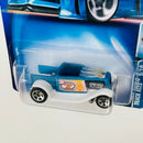 2003 Hot Wheels Track Aces 1932 Ford Roadster Pickup Hooligan 161 azul 5SP base ZAMAC