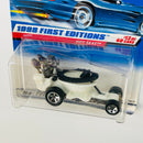 1998 Hot Wheels First Editions Hot Seat blanco 5SP base ZAMAC de Tailandia Primera Edición