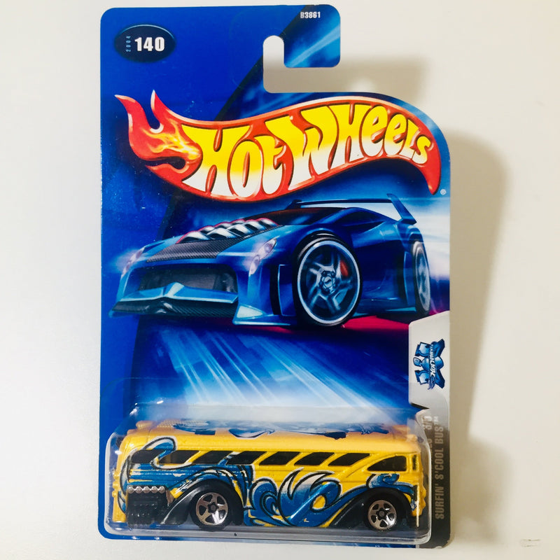 2004 Hot Wheels Tag Rides Surfin S'cool Bus 140 amarillo 5SP