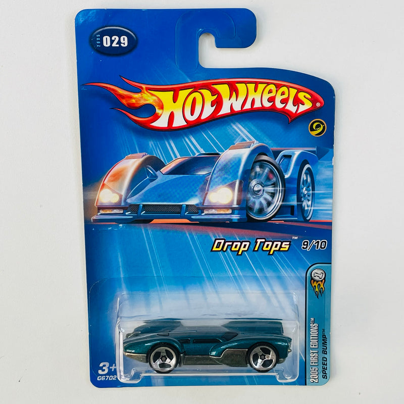 2005 Hot Wheels Drop Tops First Editions Speed Bump 029 verde 3SP base ZAMAC