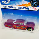 1997 Hot Wheels First Editions 59 Chevy Impala rosado 7SP
