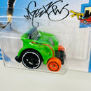 2019 Hot Wheels HW Ride-Ons Aaron Wheelz Fotheringham Wheelie Chair verde OH5 Primera Edición