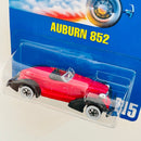 1991 Hot Wheels Auburn 852 215 rojo WW base ZAMAC con Guardabarros Negro