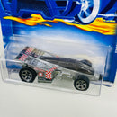 2001 Hot Wheels Shadow Jet 217 plata metálico 5SP base ZAMAC