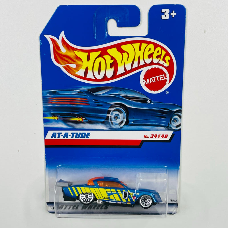 1998 Hot Wheels At-A-Tude azul metálico LW Primera Edición Tarjeta Mexicana