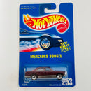 1994 Hot Wheels Mercedes 380 SEL 253 rojo metálico 5SP base ZAMAC