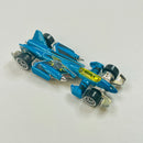 2002 Hot Wheels Spectraflame II Jet Threat 3.0 089 azul spectraflame LW base ZAMAC - Loose